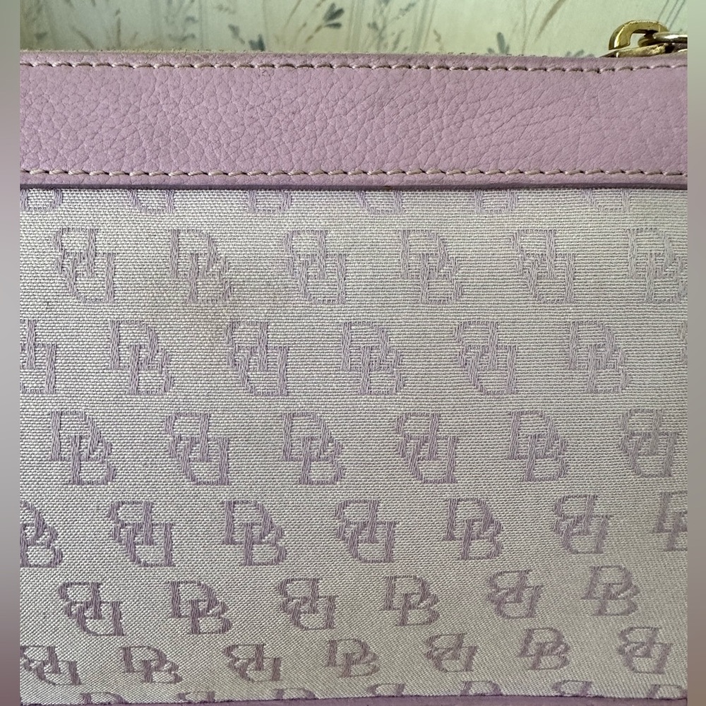 Dooney & Bourke Purple Canvas & Leather Monogram Crossbody - Picture 11 of 16